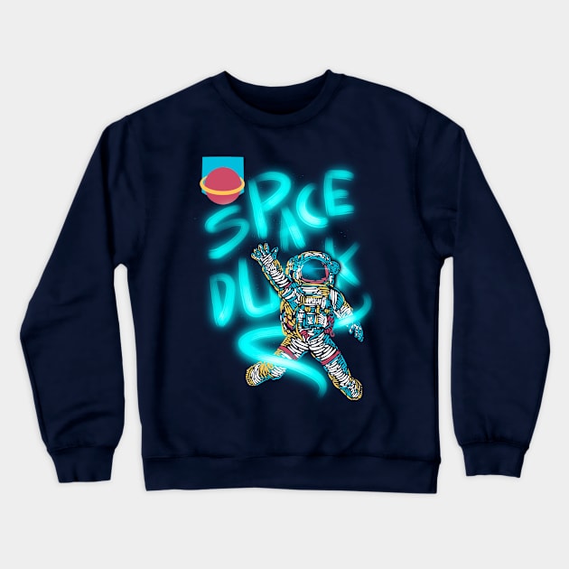 Space dunk Crewneck Sweatshirt by BAJAJU